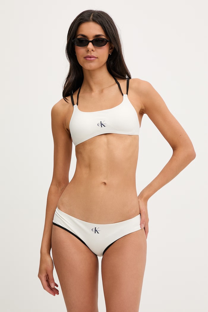 Calvin Klein plavková podprsenka dámska LV00Q61181 béžová SS26