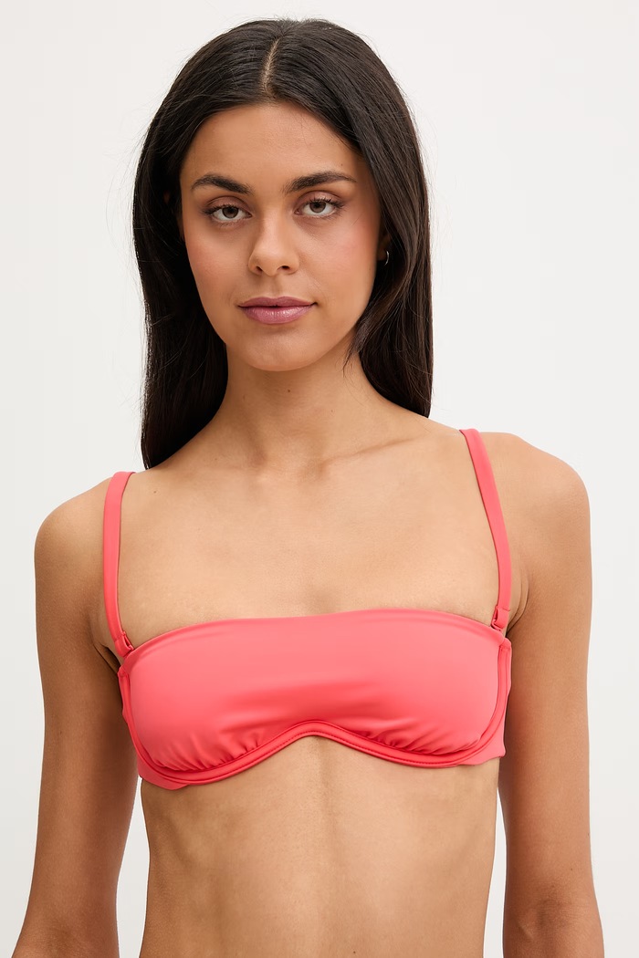 Calvin Klein biustonosz kąpielowy damski czerwony LV00Q61188