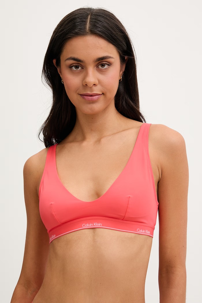 Calvin Klein plavková podprsenka dámska ružová LV00Q61207