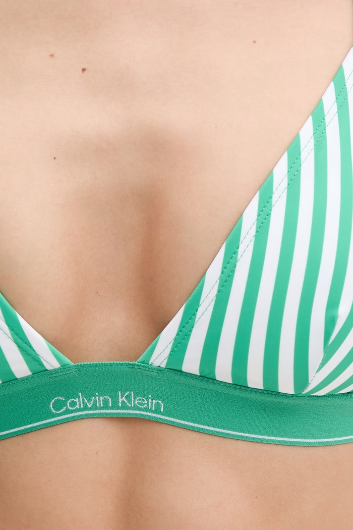 Calvin Klein plavková podprsenka dámska zelená LV00Q61208