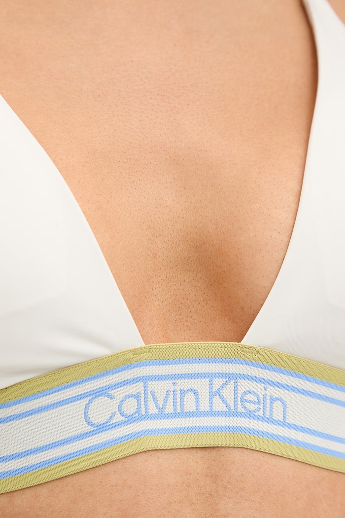 Oblečenie Calvin Klein plavková podprsenka dámska LV00Q61214 béžová