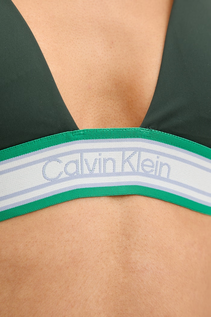 Calvin Klein plavková podprsenka dámska zelená LV00Q61214