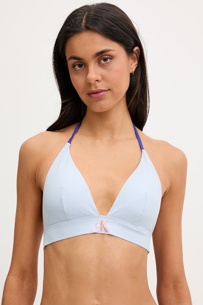 Calvin Klein biustonosz kąpielowy damski niebieski LV00Q61225