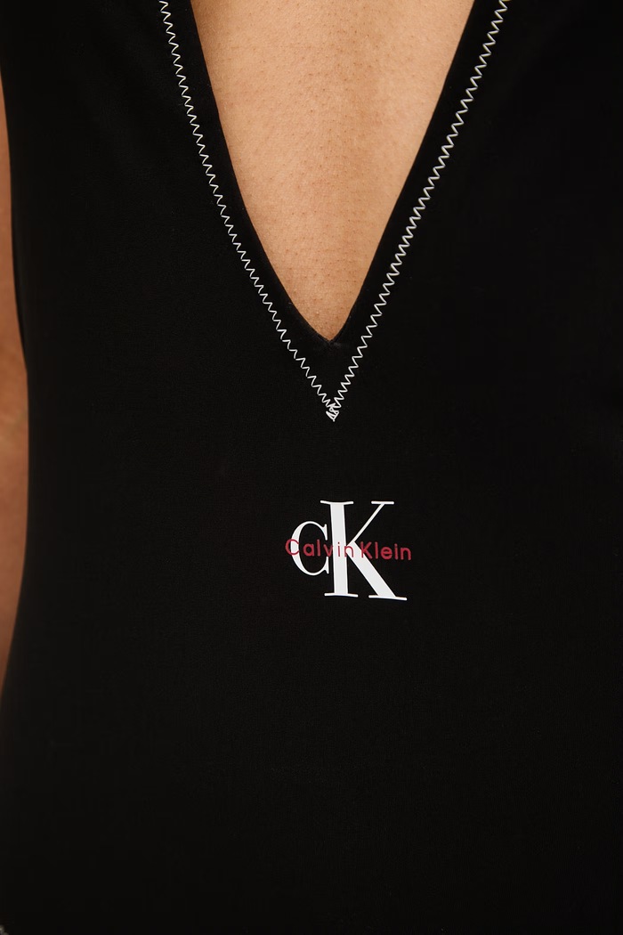 Calvin Klein jednodielne plavky dámske čierna LV00Q61216