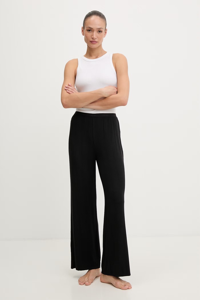 Calvin Klein Underwear pyžamové nohavice dámske s modalom LV00QS7615 čierna SS26