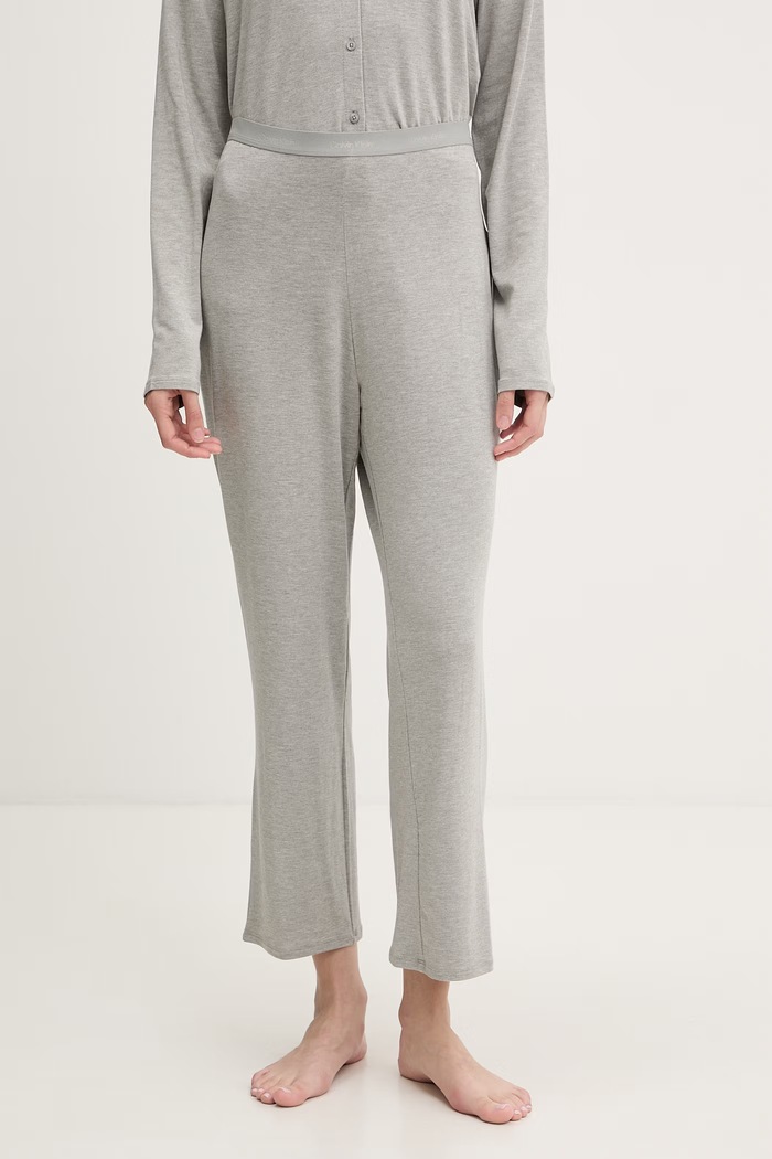 Îmbrăcăminte Calvin Klein Underwear pijama din două piese de femei din modal LV00QS7659 gri
