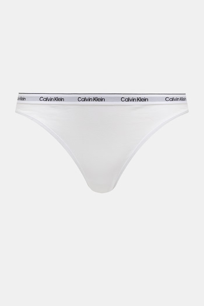 Calvin Klein Underwear kalhotky dámské bavlněné s elastanem 3-pack bílá LV00QD5207