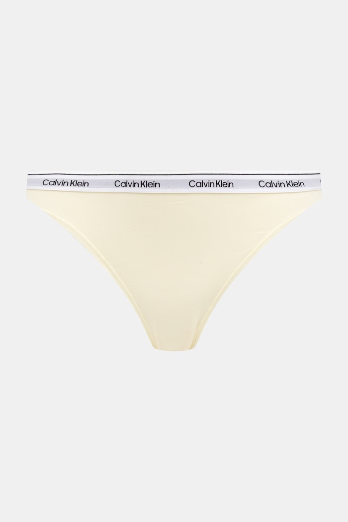Calvin Klein Underwear chiloți de femei din bumbac cu elastan pachet de 3 galben LV00QD5207