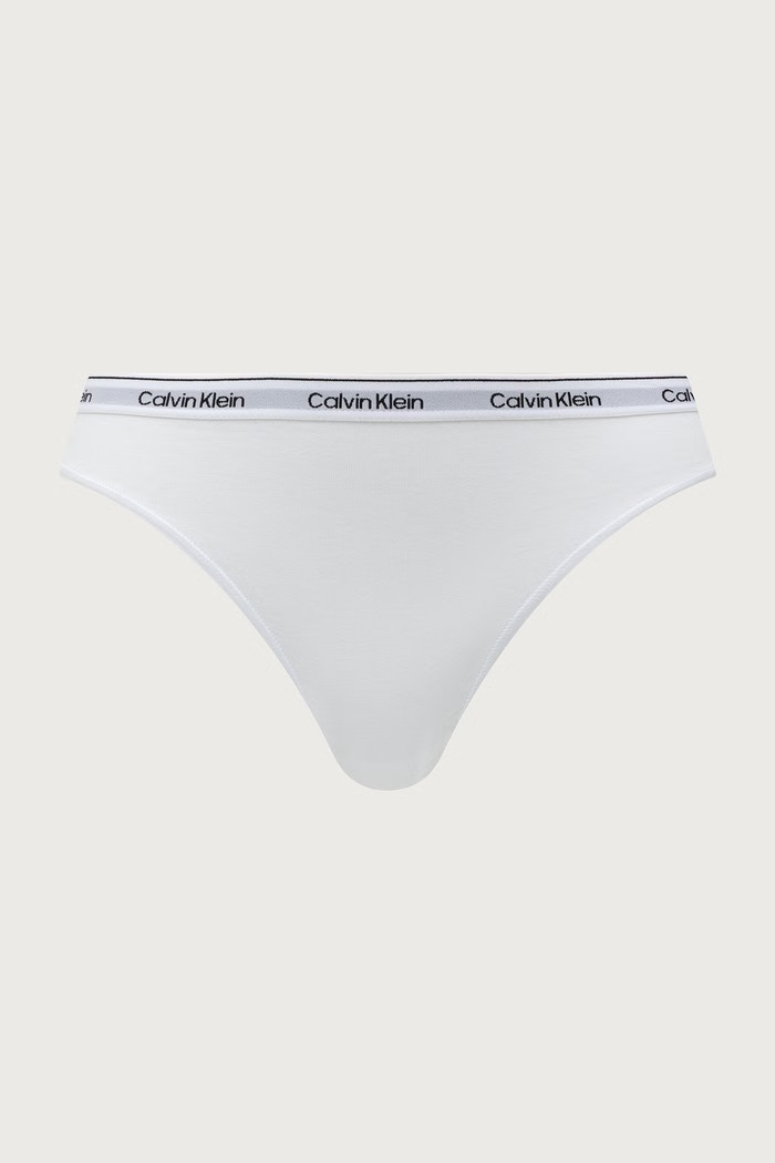 Odzież Calvin Klein Underwear figi damskie bawełniane z elastanem 3-pack LV00QD5207 niebieski