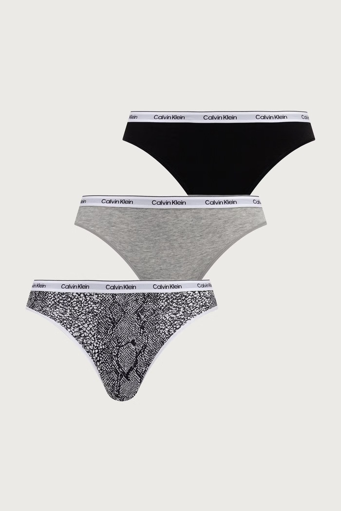 Calvin Klein Underwear chiloți full brief pentru femei din bumbac cu elastan pachet de 3 gri LV00QD5207