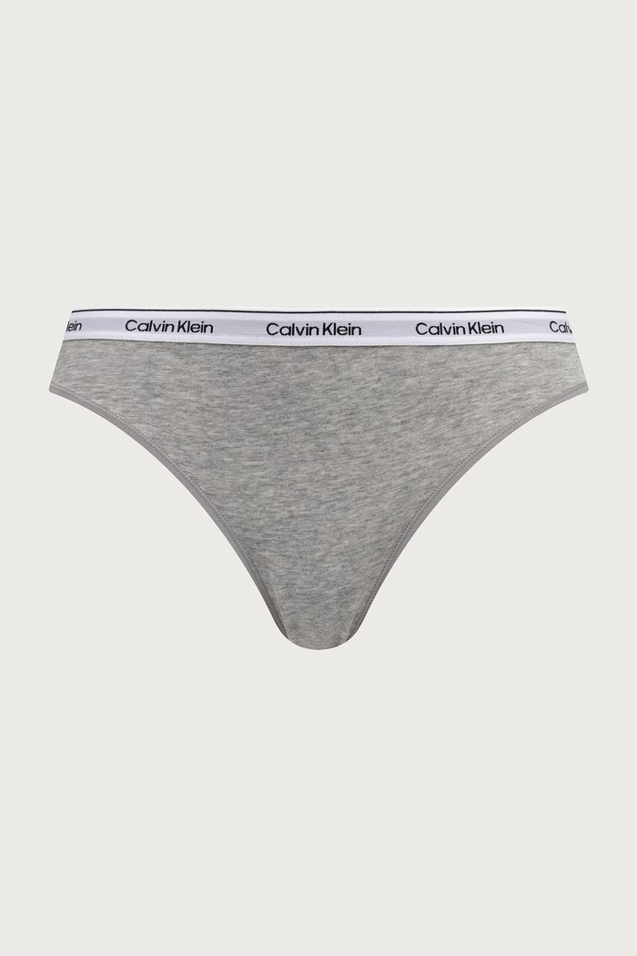 Îmbrăcăminte Calvin Klein Underwear chiloți full brief pentru femei din bumbac cu elastan pachet de 3 LV00QD5207 gri