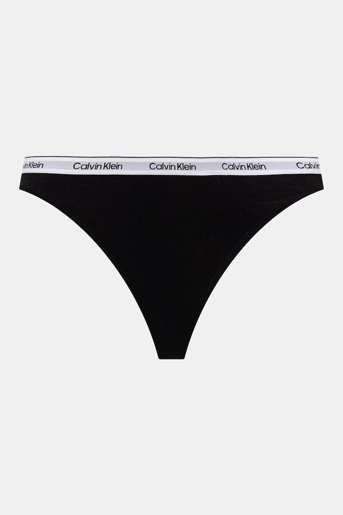 Calvin Klein Underwear tanga dámské bavlněné s elastanem 3-pack LV00QD5209 bílá SS26