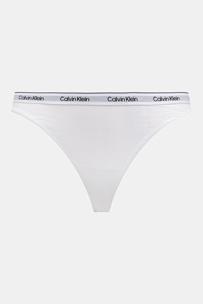 Oblečení Calvin Klein Underwear tanga dámské bavlněné s elastanem 3-pack LV00QD5209 bílá
