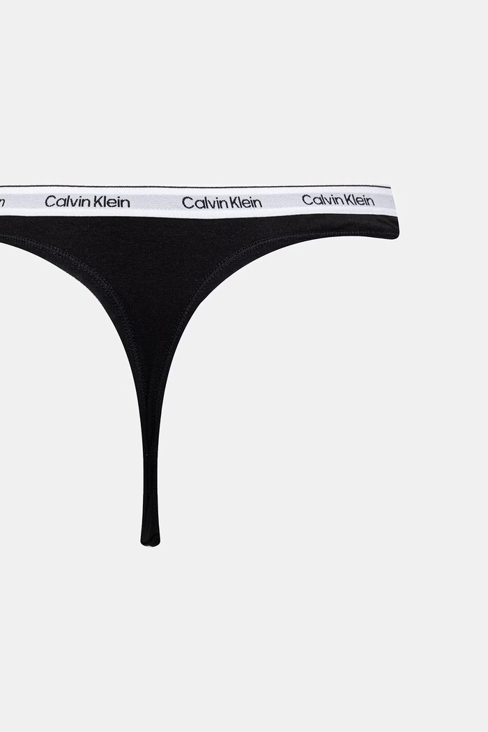 Calvin Klein Underwear tanga dámské bavlněné s elastanem 3-pack LV00QD5209 bílá