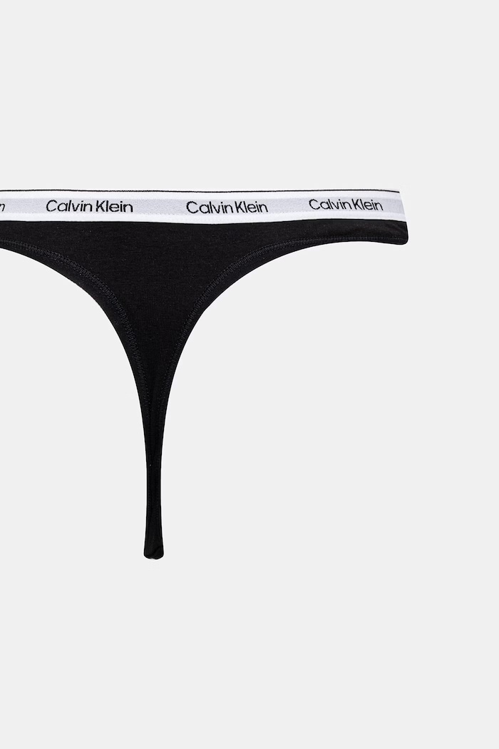 Calvin Klein Underwear tanga dámské bavlněné s elastanem 3-pack LV00QD5209 bílá