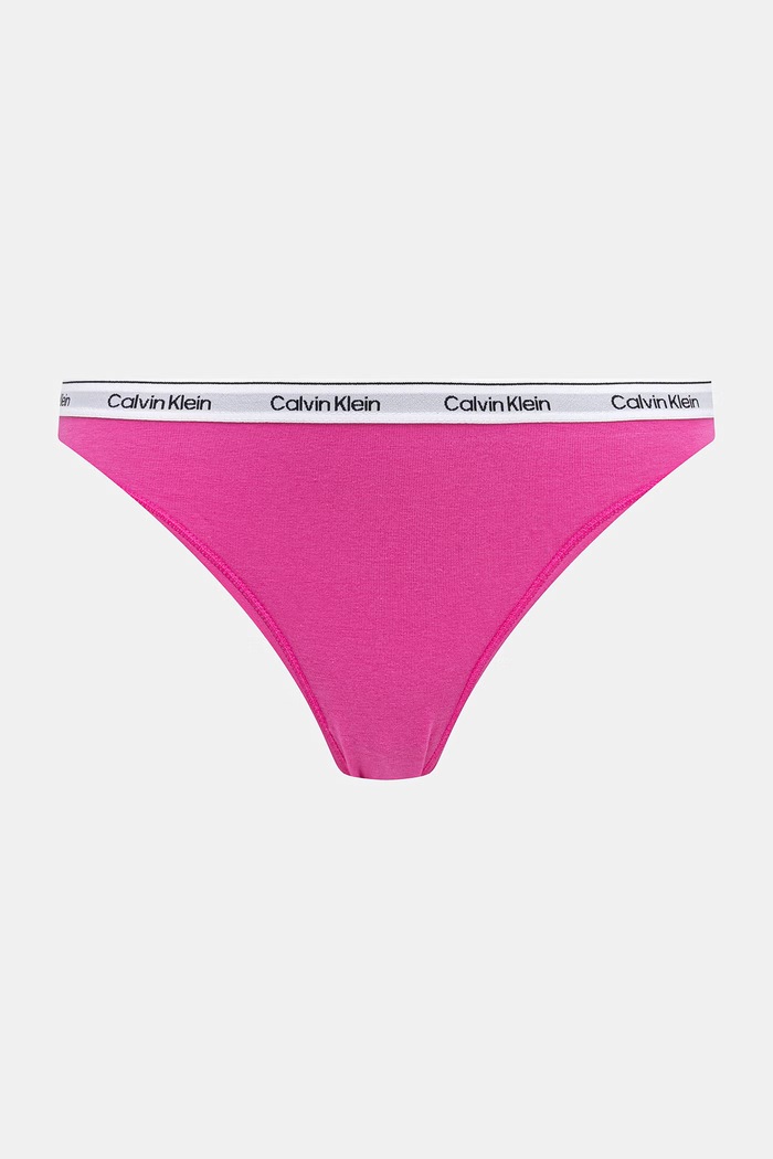Calvin Klein Underwear stringi damskie bawełniane z elastanem 3-pack LV00QD5209 fioletowy SS26