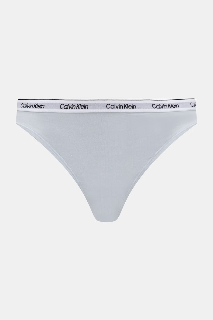 Calvin Klein Underwear stringi damskie bawełniane z elastanem 3-pack LV00QD5209 niebieski SS26