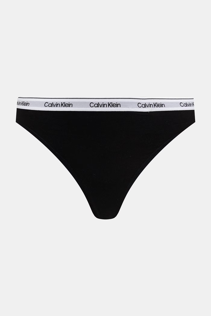 Calvin Klein Underwear stringi damskie bawełniane z elastanem 3-pack niebieski LV00QD5209