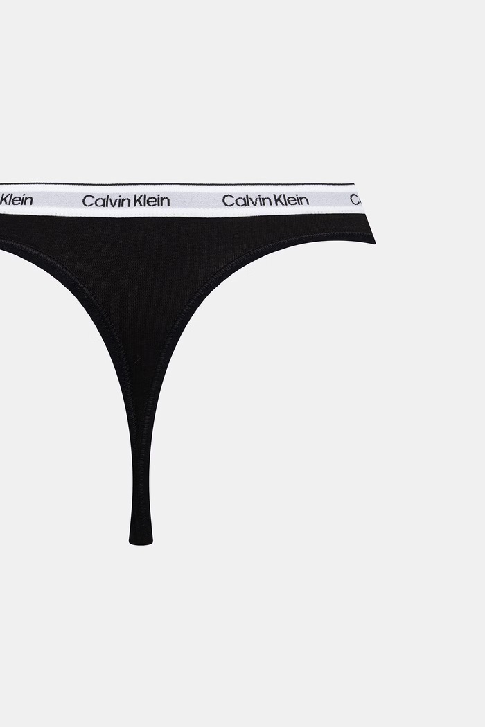 Calvin Klein Underwear stringi damskie bawełniane z elastanem 3-pack LV00QD5209