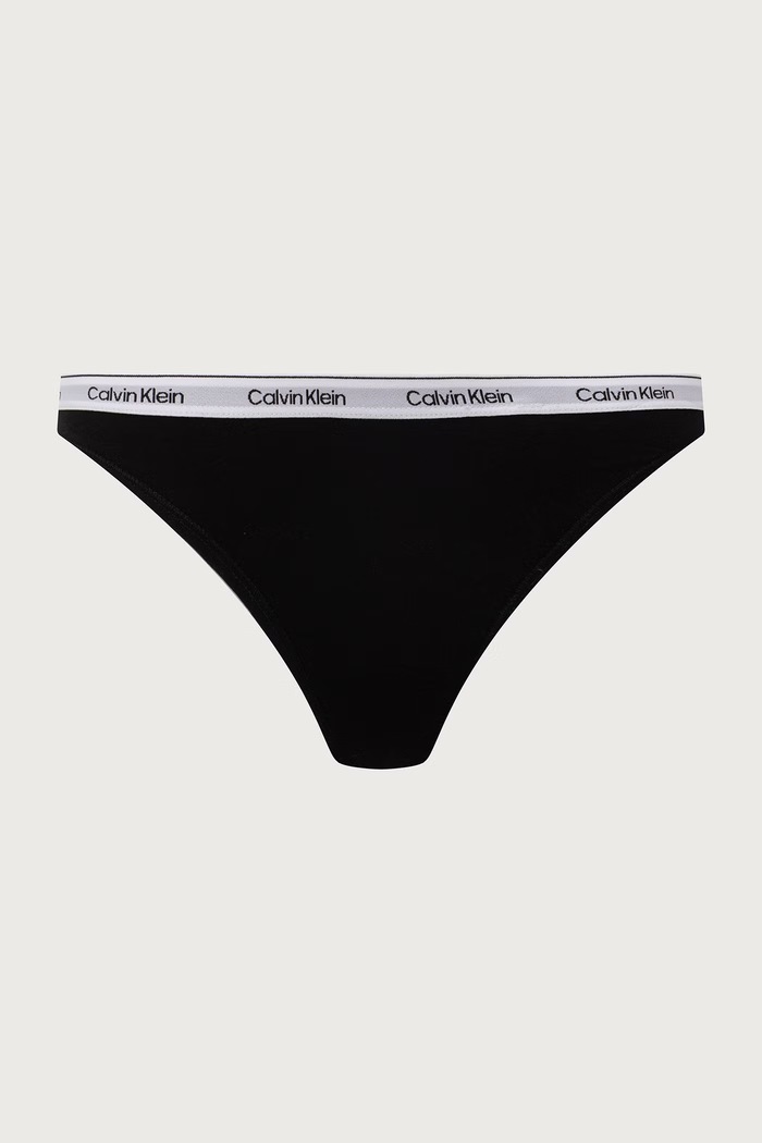 Calvin Klein Underwear tanga dámské bavlněné s elastanem 3-pack LV00QD5209 šedá SS26