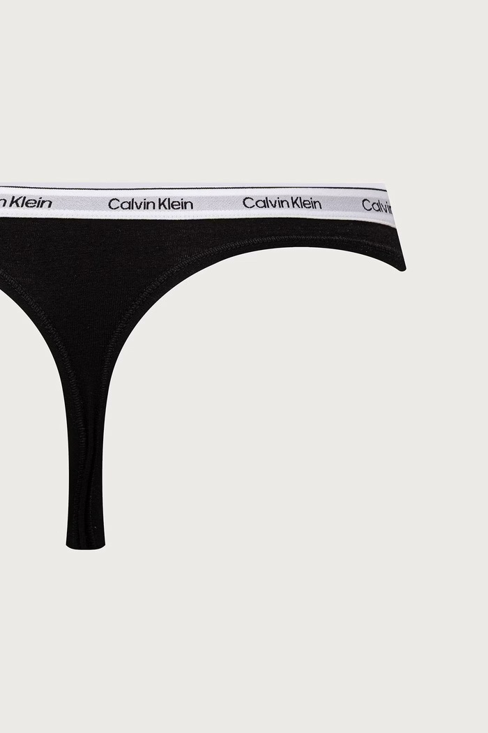 Calvin Klein Underwear tanga dámské bavlněné s elastanem 3-pack LV00QD5209 šedá