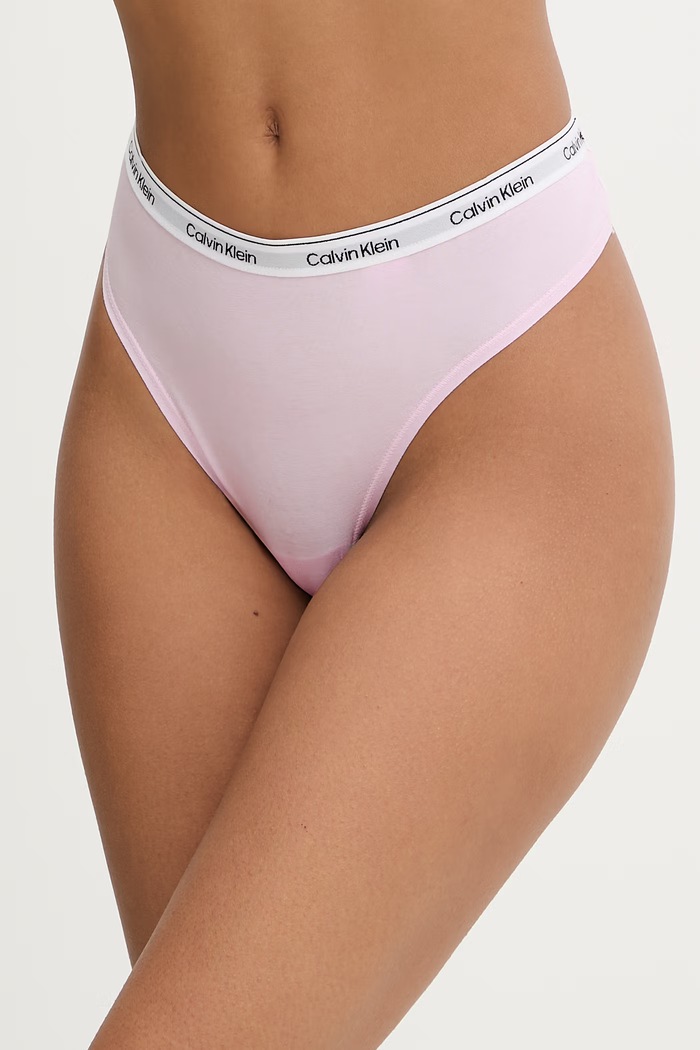 Calvin Klein Underwear brazilieni pentru femei, din bumbac cu elastan roz LV00QD5246
