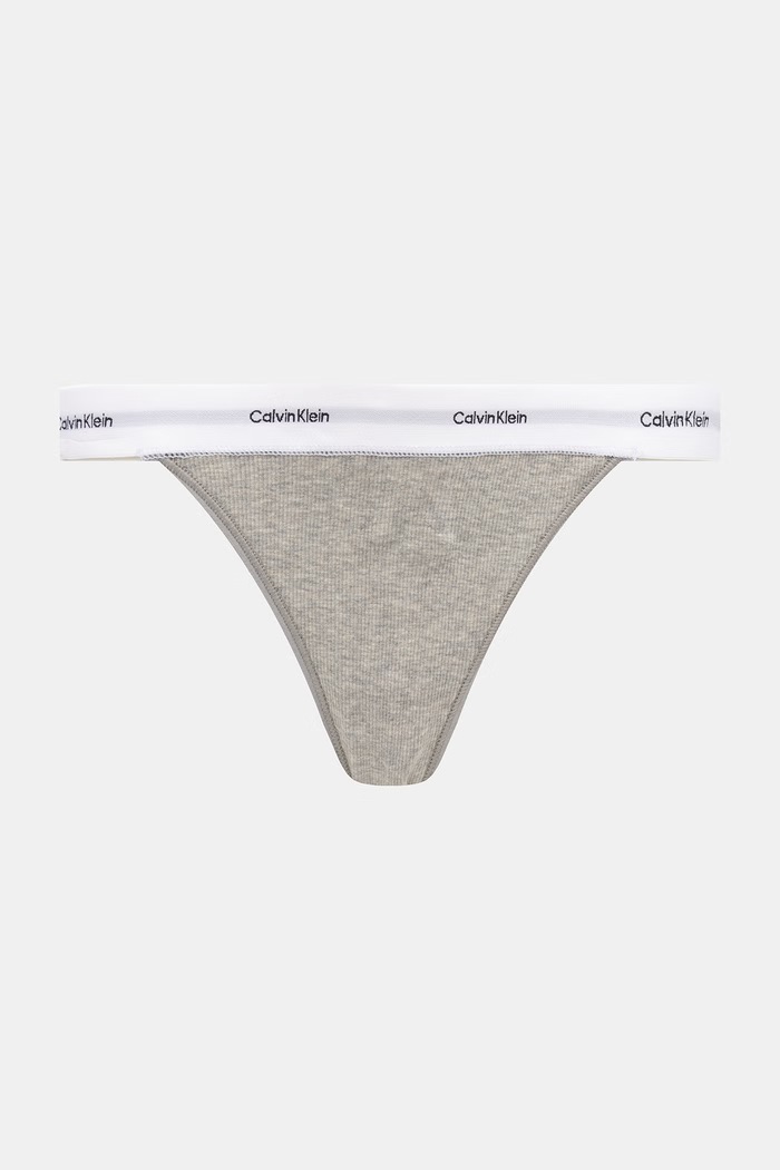 Calvin Klein Underwear Chiloți femei, din bumbac cu elastan pachet de 3 gri LV00QD5309