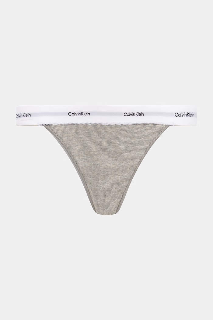 Calvin Klein Underwear Chiloți femei, din bumbac cu elastan pachet de 3 gri LV00QD5309
