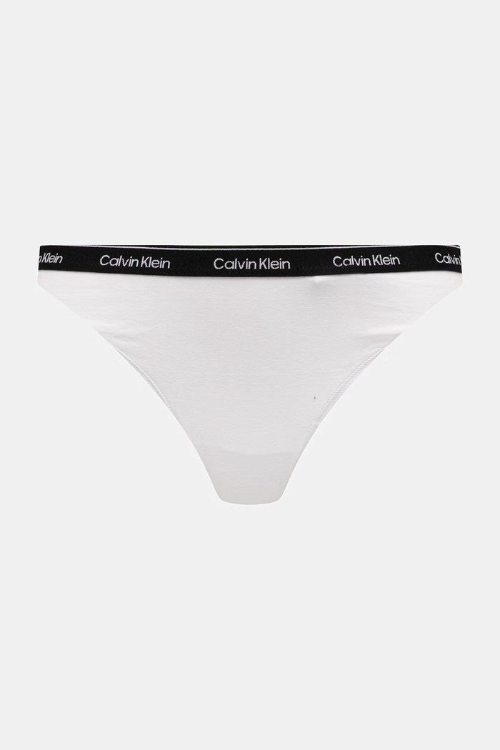 Oblečenie Dámske tangá s bavlnou Calvin Klein Underwear 7-pak LV00QD5319 modrá