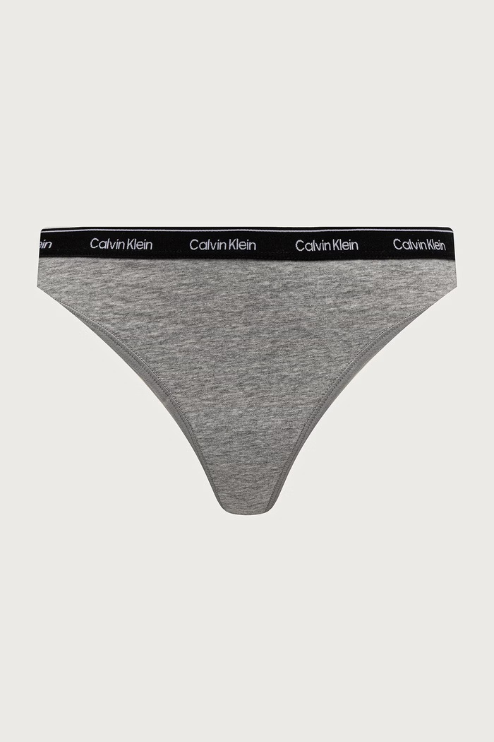 Calvin Klein Underwear stringi damskie z bawełną 7-pack LV00QD5319 szary SS26