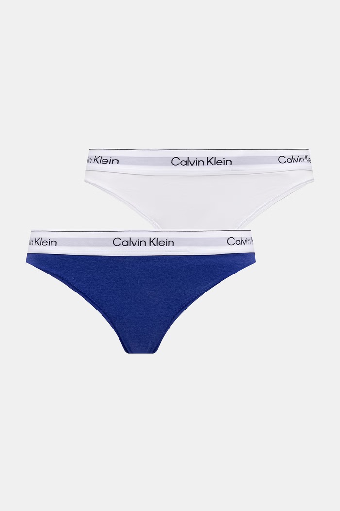Calvin Klein Underwear tanga pentru femei pachet de 2 albastru LV00QF8834