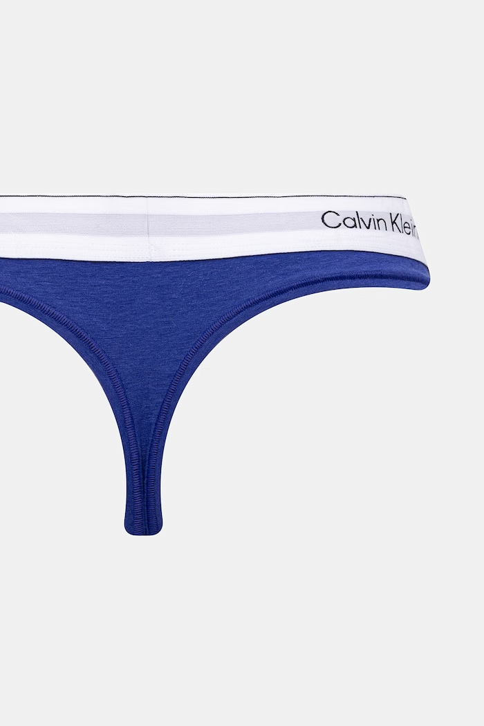 Calvin Klein Underwear tanga pentru femei pachet de 2 LV00QF8834 albastru