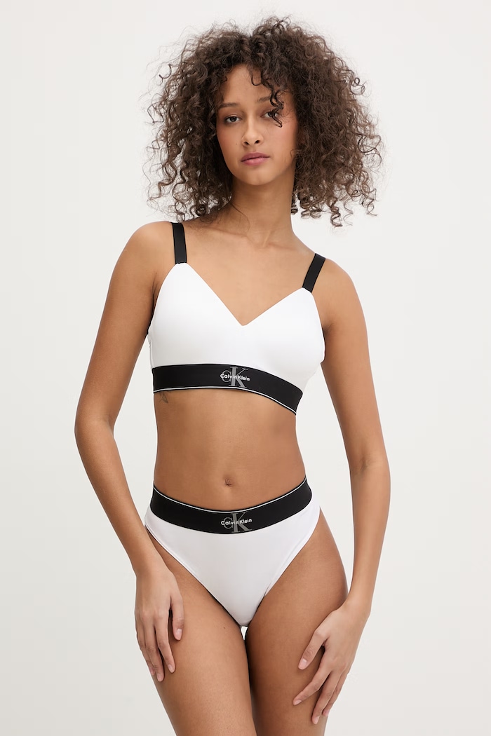 Calvin Klein Underwear nohavičky dámske LV00QF8705 biela SS26