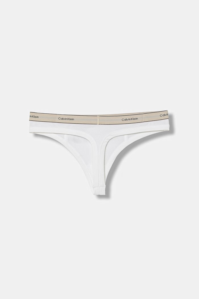 Calvin Klein Underwear brazyliany damskie bawełniane z elastanem LV00QF8771 biały SS26