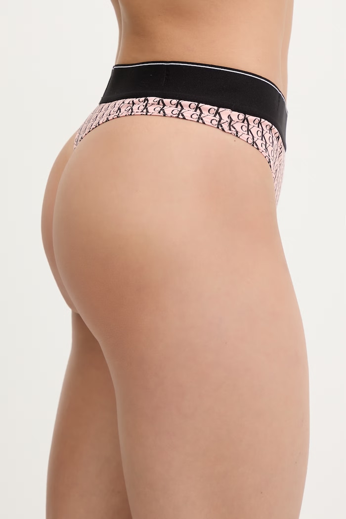 Calvin Klein Underwear tangá dámske LV00QF8813 ružová SS26