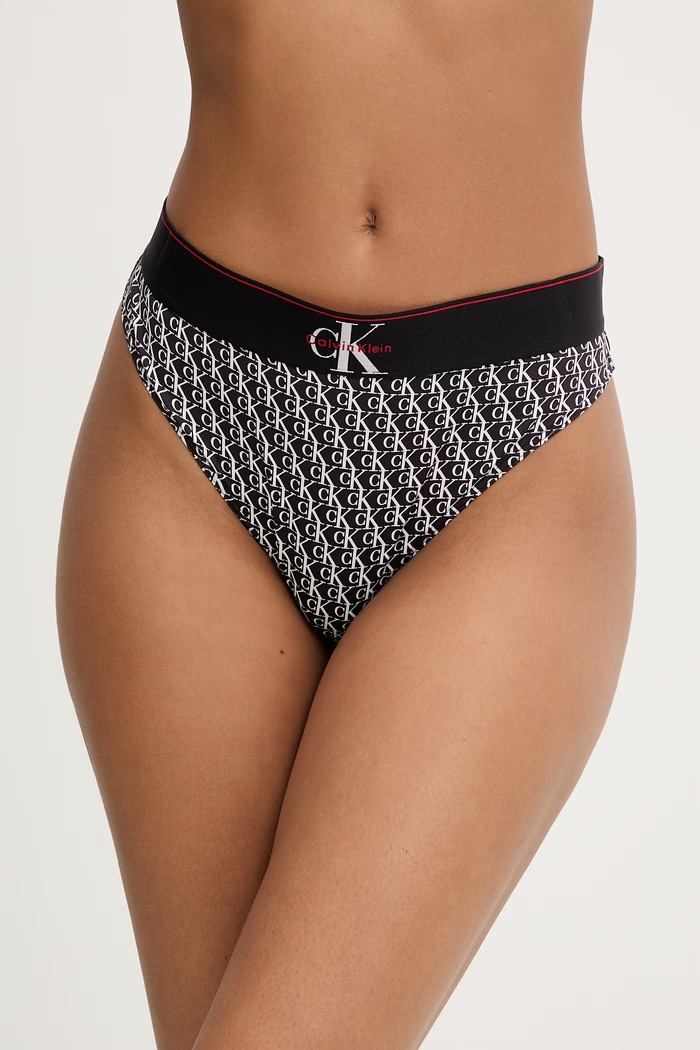 Calvin Klein Underwear tanga pentru femei negru LV00QF8813