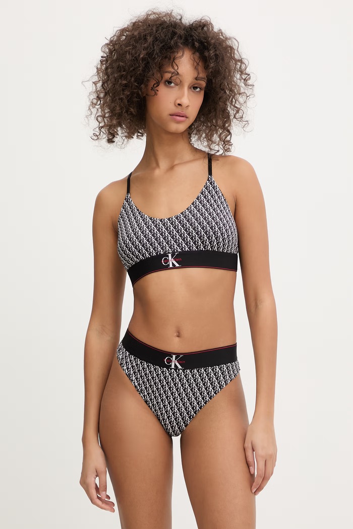 Calvin Klein Underwear tanga pentru femei LV00QF8813 negru SS26