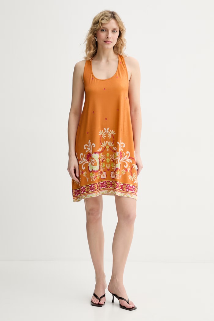 Twinset dámske plážové šaty oranžová 261LB2KBB
