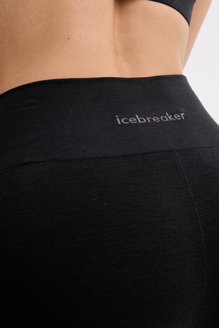 Icebreaker pentru femei, cu lână merino ZoneKnit Seamless negru IB0A56XO0011
