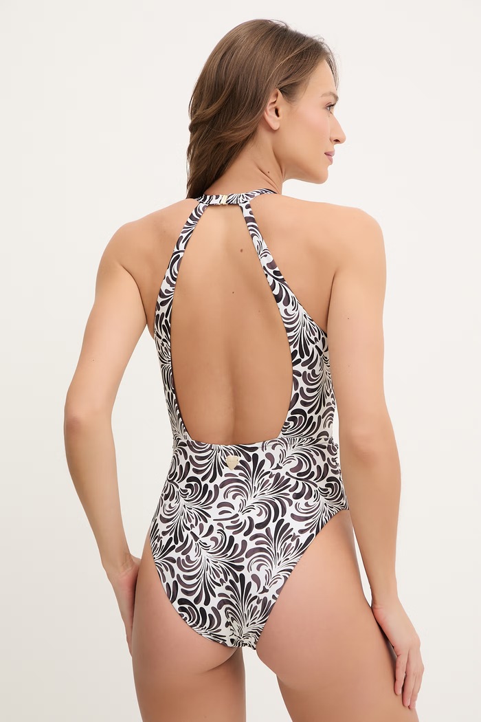 Twinset egyrészes fürdőruha 261LMMG01 barna SS26