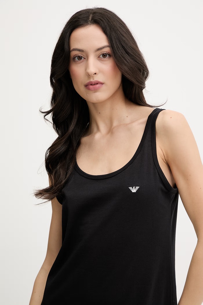 Nočná košeľa Emporio Armani Underwear čierna EW000494.AF19023