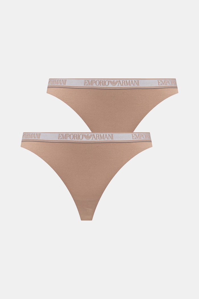 Emporio Armani Underwear chiloți full brief pentru femei pachet de 2 bej EW000404.AF19028