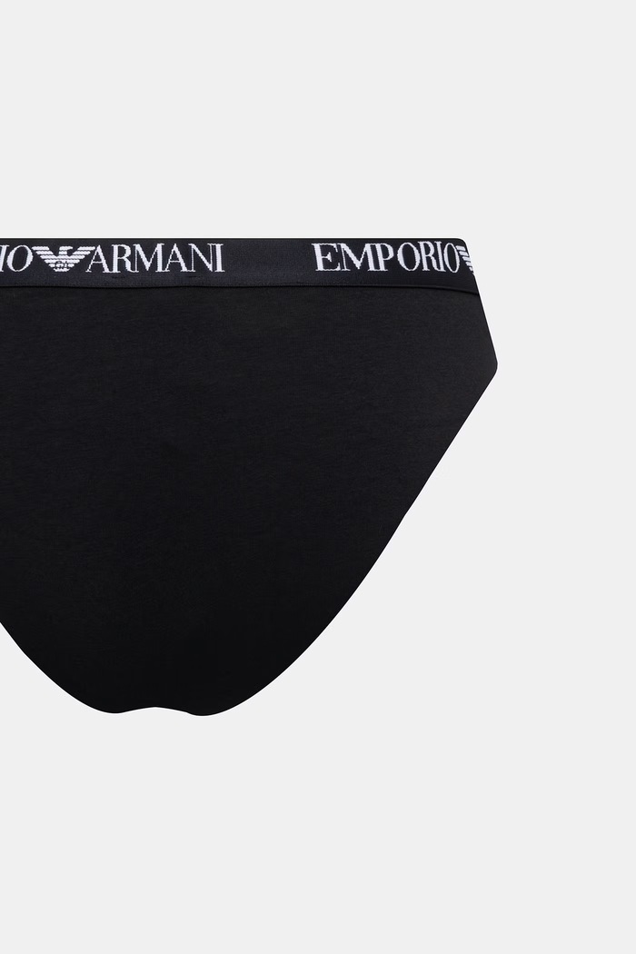 Oblečení Emporio Armani Underwear kalhotky dámské s bavlnou 2-pack EW000403.AF13033 černá