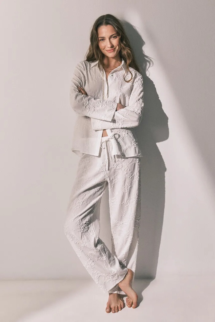 Pyžamo women'secret látka béžová 2543699