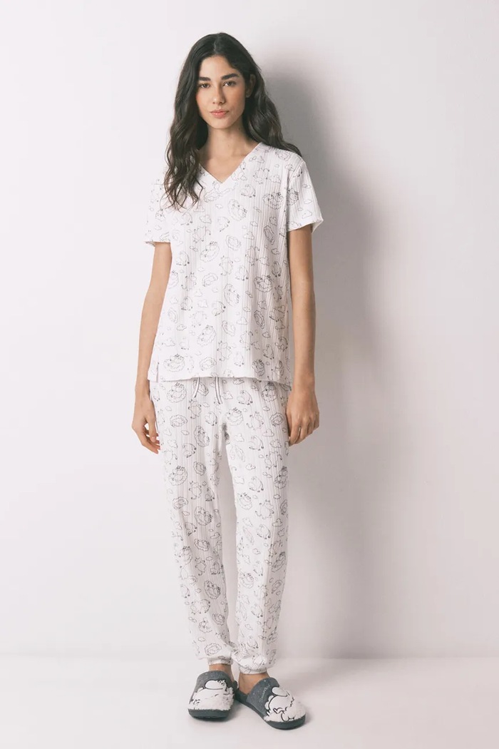 Pyžamo women'secret sada bílá 3133484