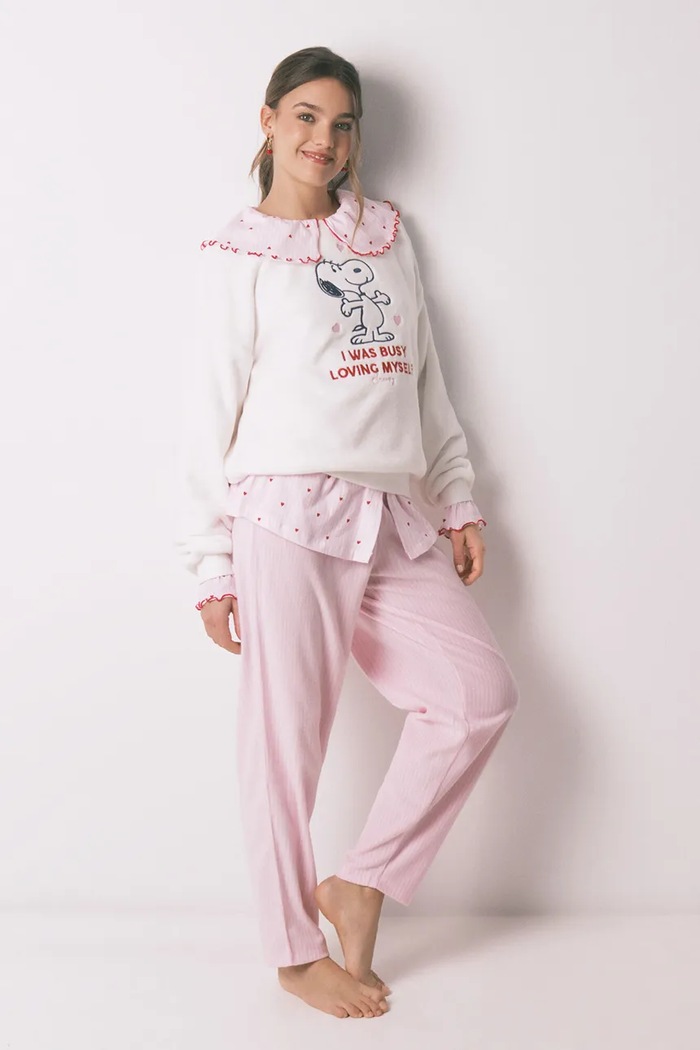 women'secret piżama dzianina biały 3133485