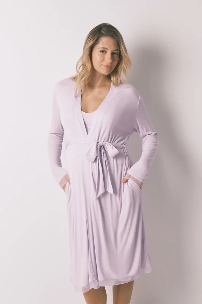 women'secret koszula nocna do karmienia 3633451 fioletowy