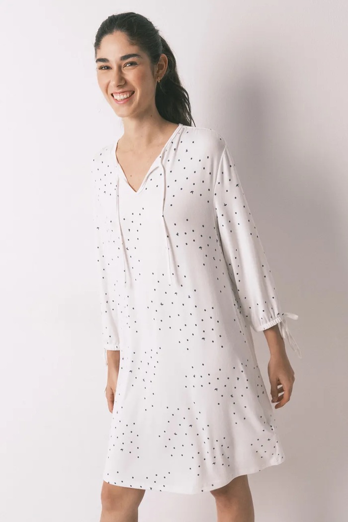 Nočná košeľa women'secret jemný vzor biela 4923660