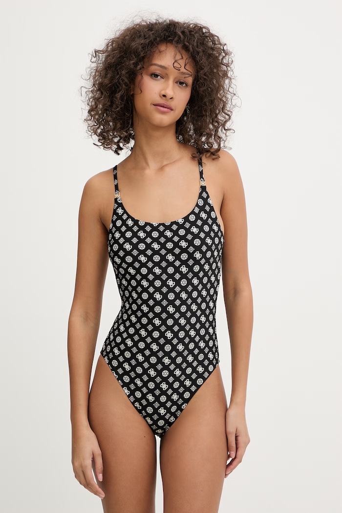 Guess costum de baie dintr-o singură piesă pentru femei SOLEIL negru E6GJ10.MC04R