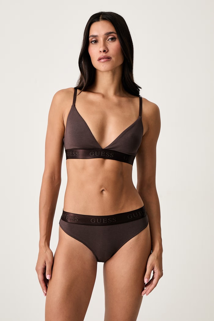 Guess Chiloți brazilieni pentru femei cu bumbac MARIKA O6GE04.KE831 maro SS26